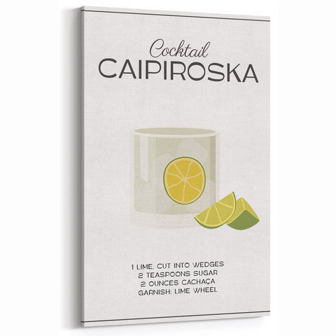Caipiroska Minimalist Cocktail Wall Art – Bar & Beverage Decor