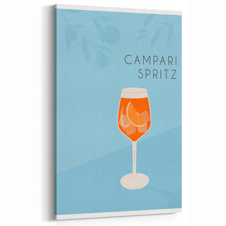 Campari Spritz Cocktail Wall Art – Bar & Beverage Decor Print