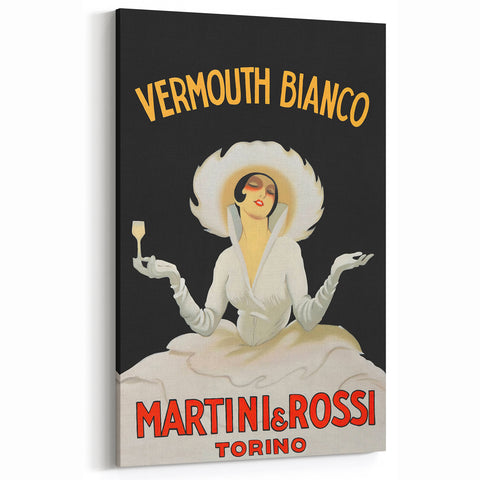 Vermouth Bianco Vintage Bar Wall Art – Martini & Rossi Print