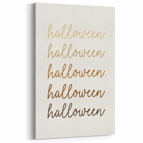 Minimalist Halloween Typography Wall Art - Halloween Wall Decor