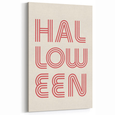 Retro Halloween Typography Wall Art - Modern Halloween Wall Decor