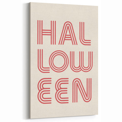 Retro Halloween Typography Wall Art - Modern Halloween Wall Decor