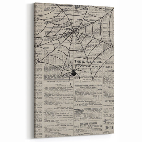 Vintage Spider Web Halloween Wall Art - Spooky Halloween Decor