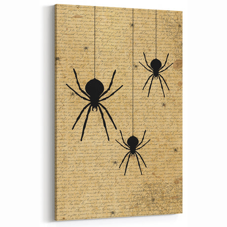 Vintage Spider Halloween Wall Art - Spooky Gothic Decor