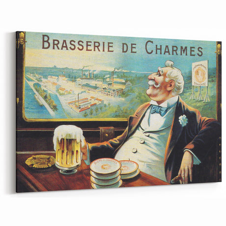 Vintage Brasserie de Charmes Poster - Classic Retro Advertising Art
