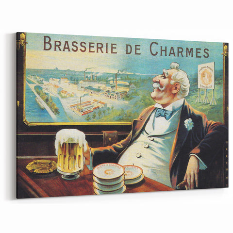 Vintage Brasserie de Charmes Poster - Classic Retro Advertising Art