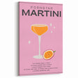 Cocktail Wall Art – Pornstar Martini Drink Print for Home Bars