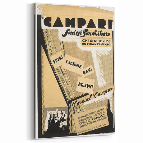 Vintage Campari Cordial Poster - Classic Italian Advertising Art