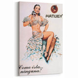 Vintage Hatuey Advertising Poster - Retro Cuban Wall Art