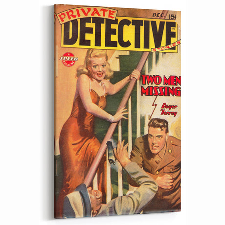 Vintage Magazine Cover Art - Retro Detective Noir Magazine Print