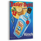 Vintage Basler-Dybli Kirsch Advertising Poster - Retro Wall Art