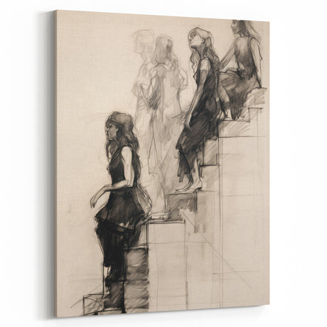 Vintage Portrait Art - Elegant Retro-Inspired Wall Decor Print