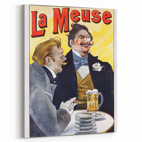 Vintage La Meuse Beer Advertising Poster - Retro French Wall Art