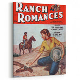 Vintage Magazine Cover Art - Retro Western Romance Magazine Print
