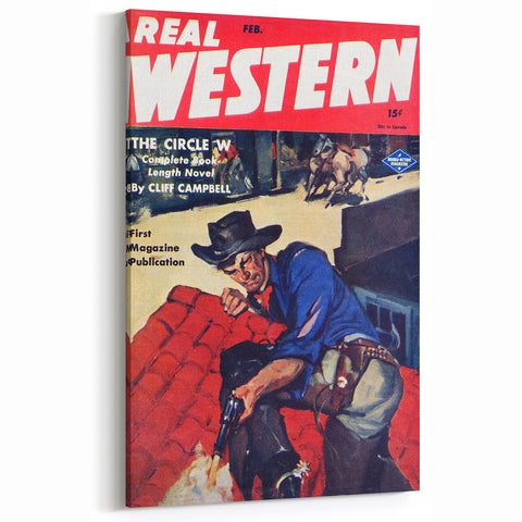 Vintage Western Magazine Cover Art - Classic Retro Print