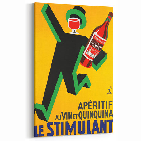Vintage Advertising Poster: Retro Stimulant Drink Wall Art for Home