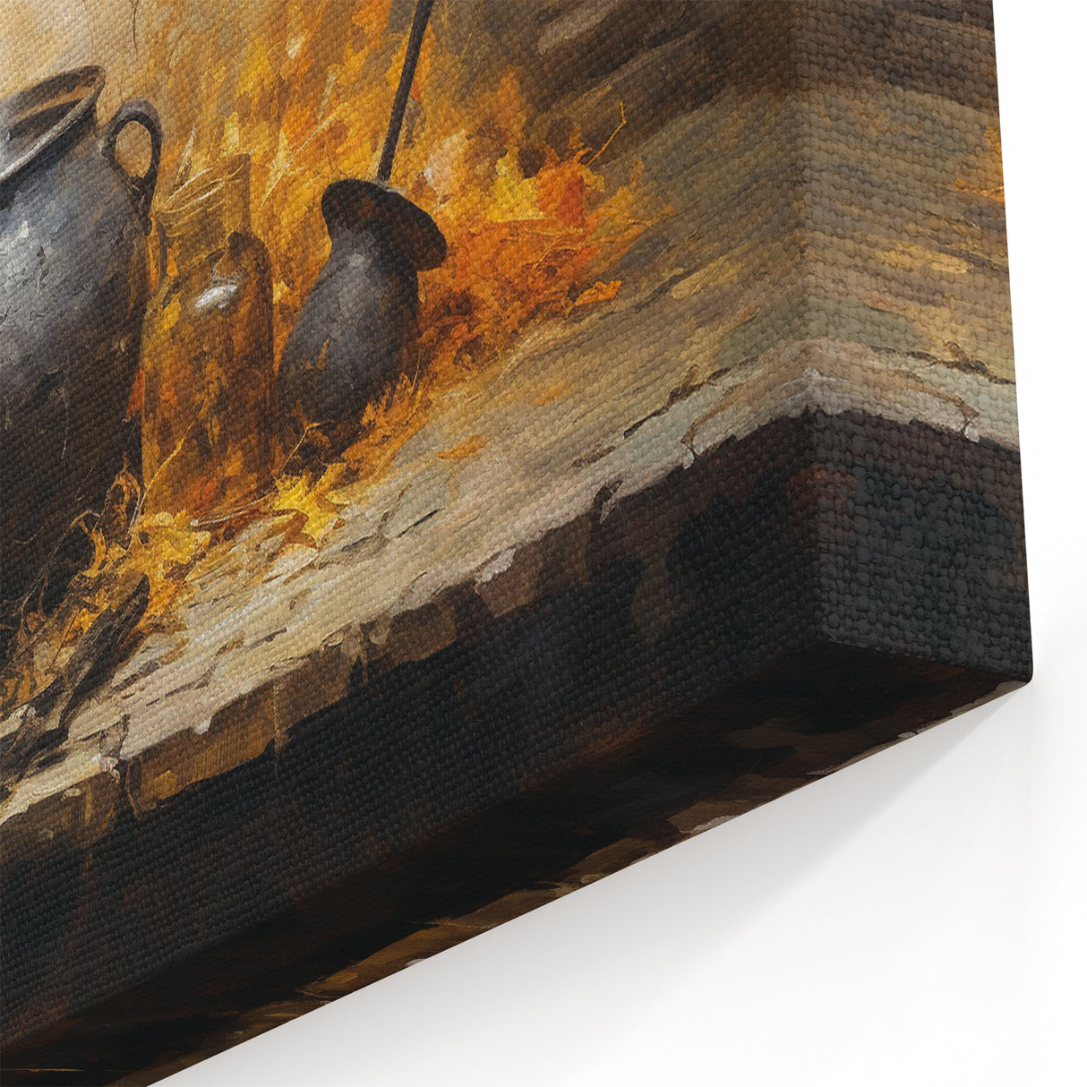 Witch’s Cauldron Halloween Wall Decor - Mystical Oil Painting