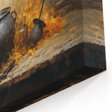 Witch’s Cauldron Halloween Wall Decor - Mystical Oil Painting