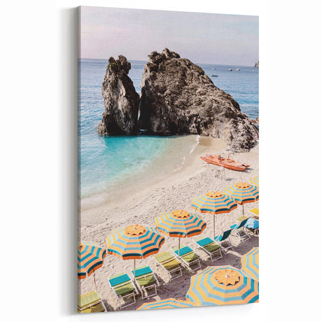 Vibrant Beach Umbrellas – Summer Wall Art for Coastal Charm