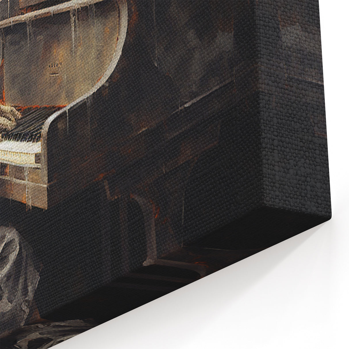 Spooky Wall Art - Skeleton Pianist in Gothic Music Hall