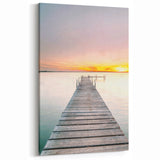 Scenic Sunset Pier – Tranquil Summer Landscape Wall Art