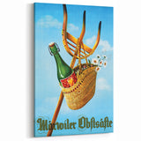 Vintage Märvoiler Obstsäfte Poster: Retro Beverage Advertising Art
