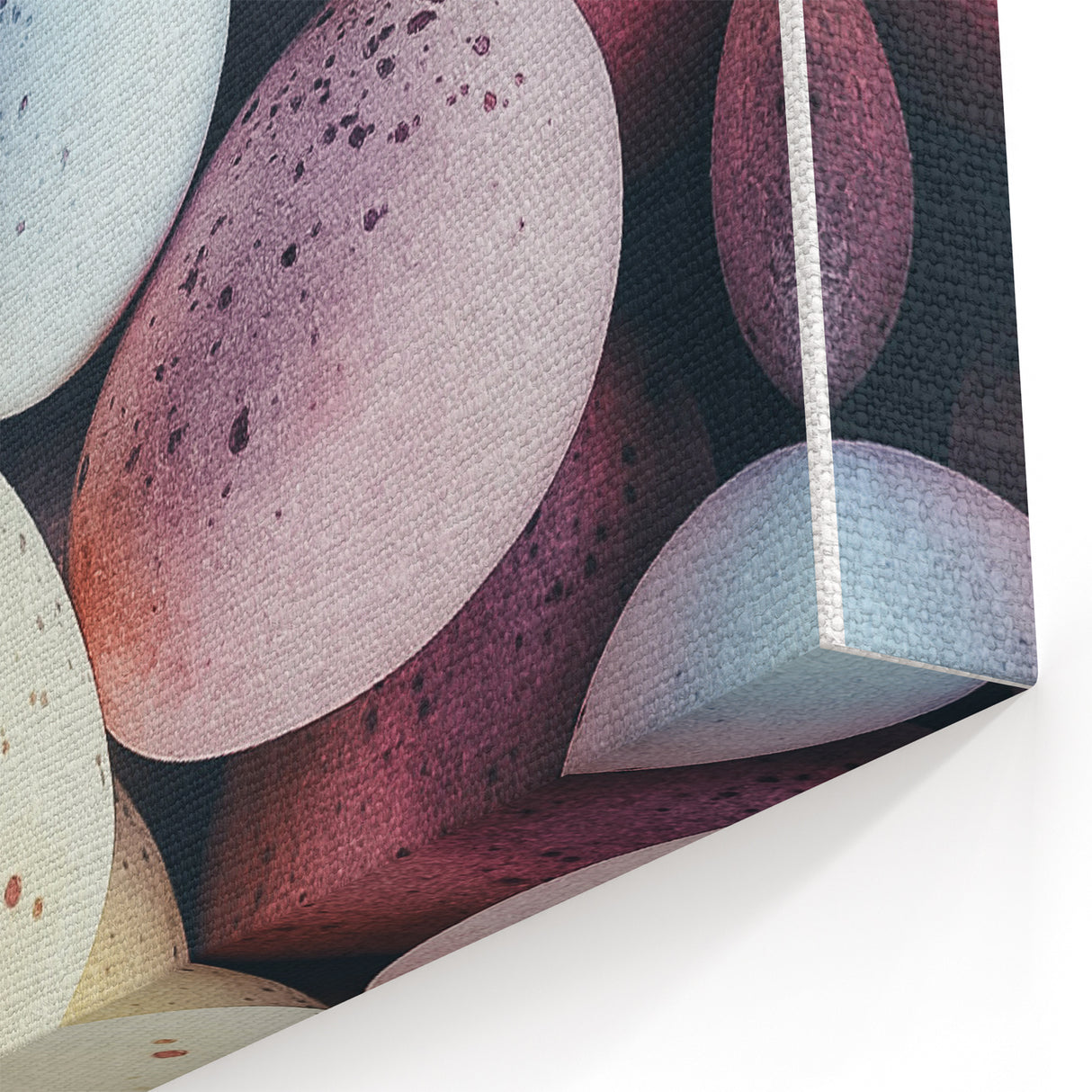 Spring Wall Decor – Close-Up Pastel Easter Eggs Art Print