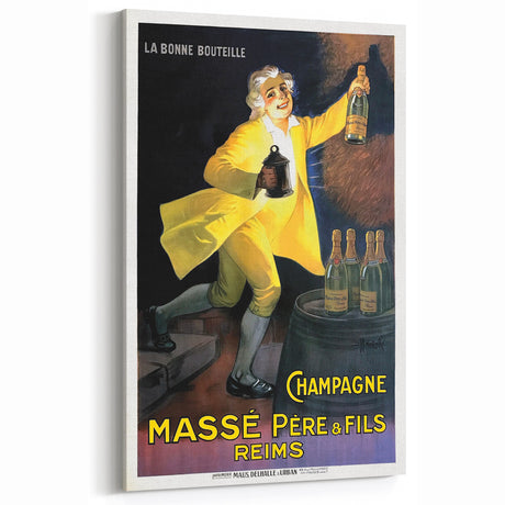 Vintage Champagne Massé Père & Fils Poster: Retro Advertising Art