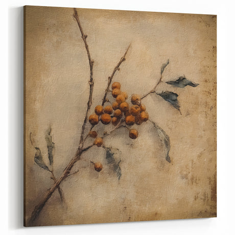 Spooky Wall Art - Vintage Botanical Berry Print for Halloween Decor