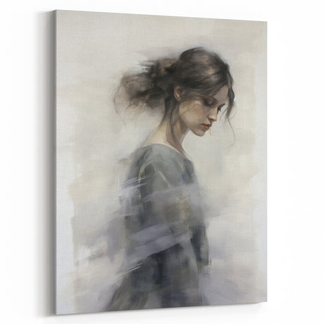 Timeless Vintage Portrait - Ethereal Woman in Soft Hues Wall Art