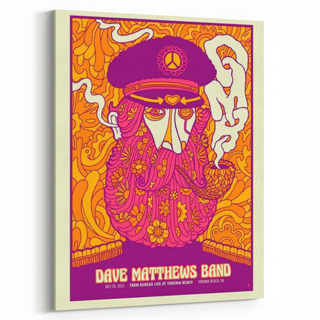Dave Matthews Band Retro Poster Art - Vintage Hippie Wall Decor