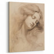 Classic Portrait Artwork - Ethereal Woman Pencil Sketch Canvas