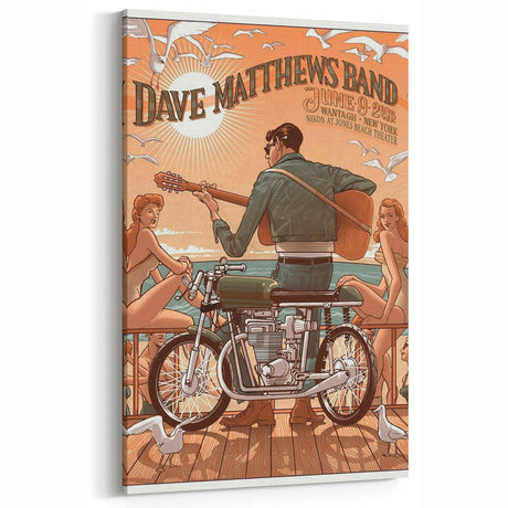 Dave Matthews Band Retro Poster Art - Vintage Beach Wall Decor