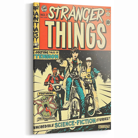 Vintage Comics Wall Art – Stranger Things Retro Sci-Fi Poster