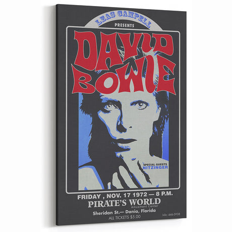 David Bowie Retro Poster Art - Vintage Concert Wall Decor