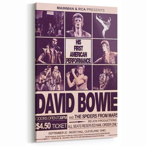 David Bowie First American Performance Retro Poster Art
