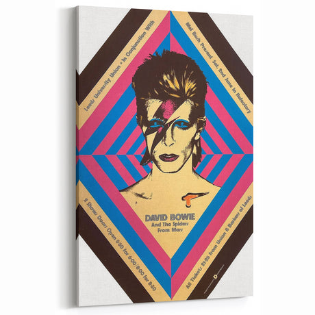 David Bowie Ziggy Stardust Retro Poster - Vintage Concert Art