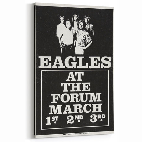 Eagles 1970s Forum Concert Poster - Vintage Rock Music Art