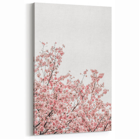 Spring Wall Art – Minimalist Cherry Blossom Canvas Print