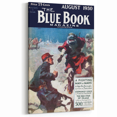Vintage Magazine Cover Art – A Fighting Man of Mars Retro Print