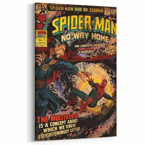 Collectible Comic Canvas Art – Spider-Man Vintage Comics Poster