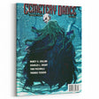 Vintage Cemetery Dance Cover Art – Dark Figure in Winter Retro Print