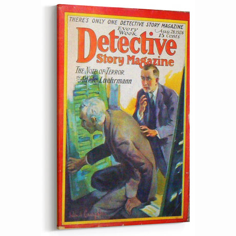 Vintage Detective Story Magazine Cover Art – Retro Wall Decor