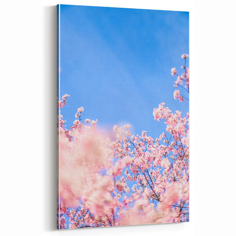 Blossoming Spring - Floral Wall Art with Cherry Blossoms & Sky