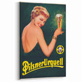Vintage Pilsner Urquell Advertising Poster – Retro Beer Ad Art