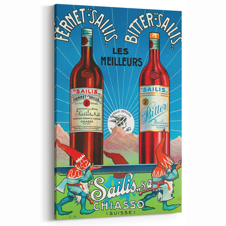 Fernet Sails Vintage Advertising Poster – Retro Wall Art for Decor