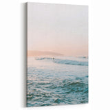 Sunset Surfing - Summer Wall Art with Ocean Waves