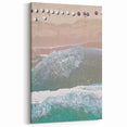 Aerial Beach View - Summer Wall Art with Waves & Umbrellas