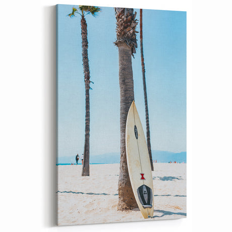 Surfboard & Palm Tree - Summer Wall Art for Beach Décor