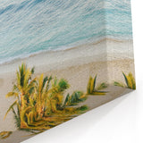 Surfers on the Beach - Summer Wall Art with Palm Trees